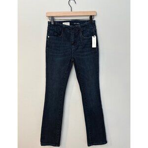 NEW Anthropologie Pilcro Stretch Corset High-Rise Waist Slim Dark Denim Jeans 26